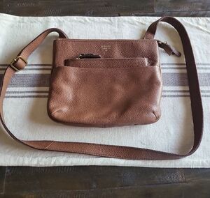 Fossil Tan Leather Crossbody Bag